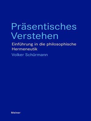 cover image of Präsentisches Verstehen